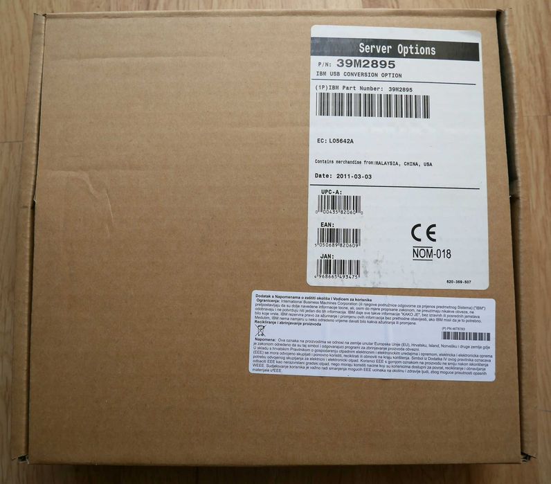Adapter kabel KVM IBM Lenovo 39M2899, komplet 4 sztuki