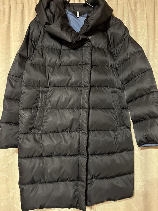 Зимнее женское черное пальто