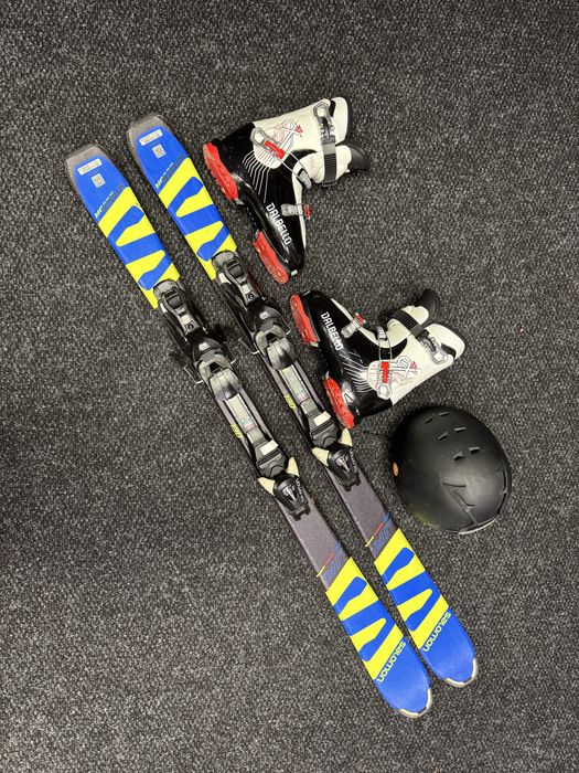 Zestaw Narty Junior Salomon Xrace 130cm + Buty Dalbello 24 cm + Kask