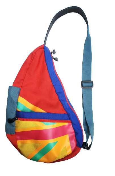 Plecak,torba wielokolorowa na ramie Healthy Back 43 x23 x15 cm