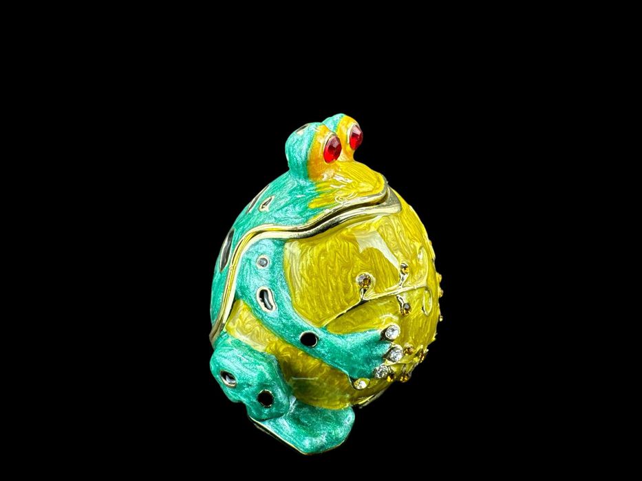 Siedząca Żaba Szkatułka Faberge P23089c
