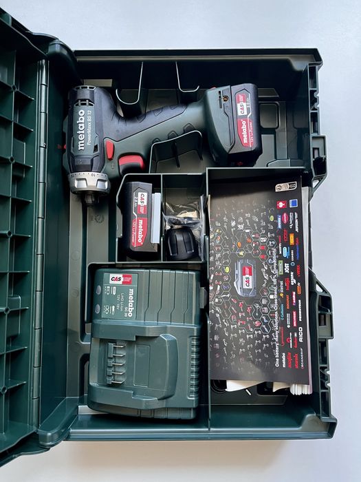Wkrętarka Metabo PowerMaxx BS 12 2x2.0Ah NOWA + walizka