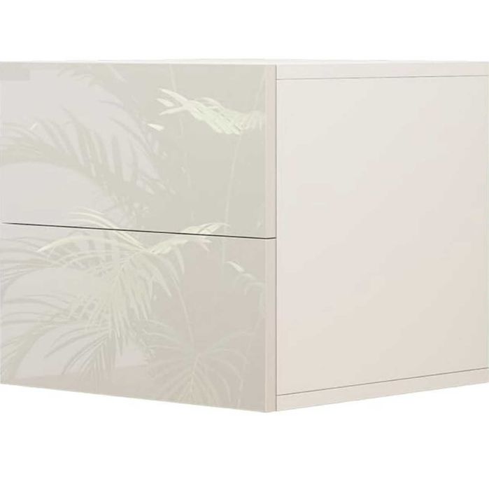 Livinity Sofie Szafka nocna stolik 49,6 x 45 cm (biały wysoki połysk)