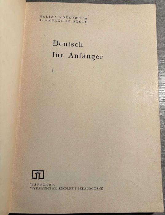 Deutsch für Anfänger I
