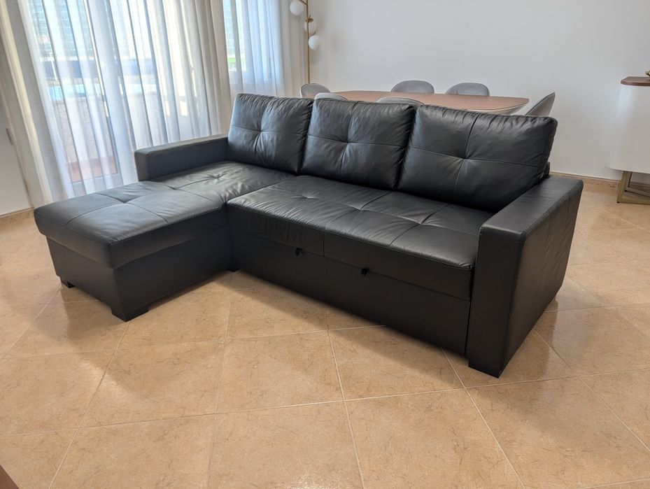 Sofá cama com chaise longue - IKEA Ragunda  - Como novo