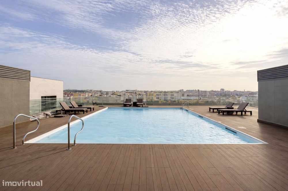 Apartamento T2 Novo no centro de Setúbal, com Varanda, Piscina e Ginás