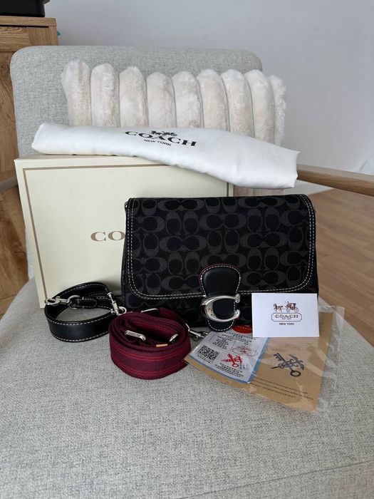Сумка Coach / сумочка коуч коач чорна сіра чорно-сіра