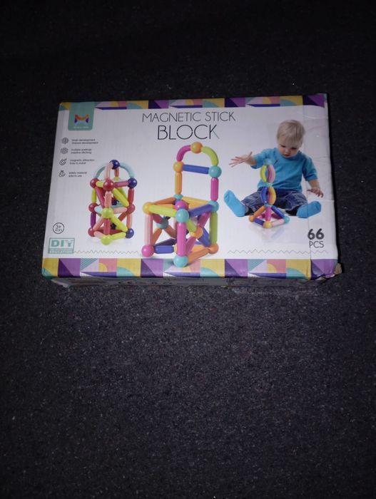 Конструктор детский Magnetic Sticks 3D 66 деталей