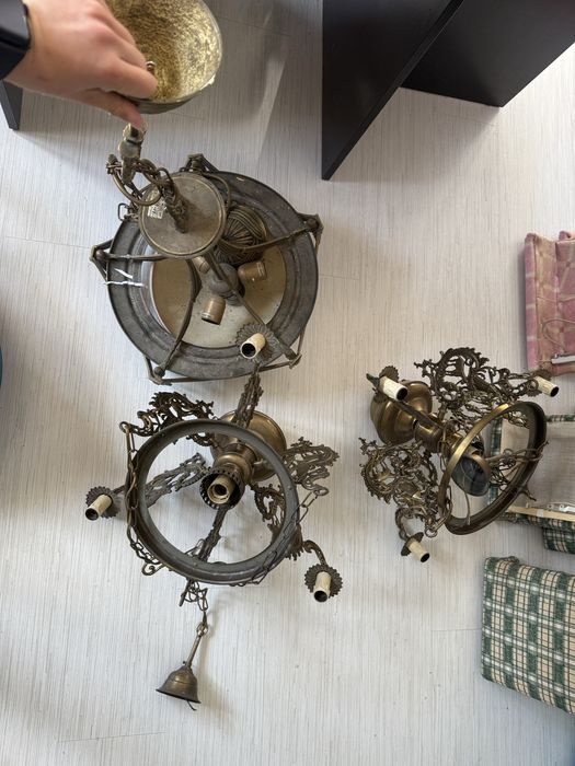 Candeeiro de teto tipo lustre Rustico