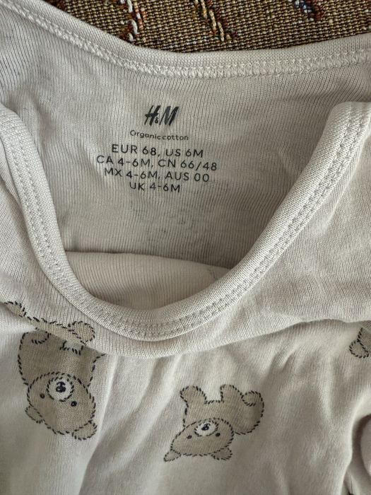 Боді довгий рукав H&M 68 р (4-6 місяців)