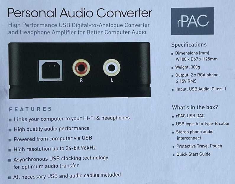 Arcam rPAC DAC amplificador de auscultadores