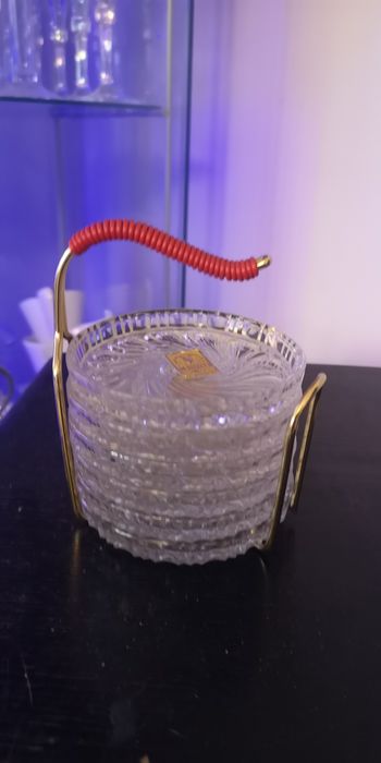 podstawki podkładki spodki pod szklankę Luxhem unikt vintage
