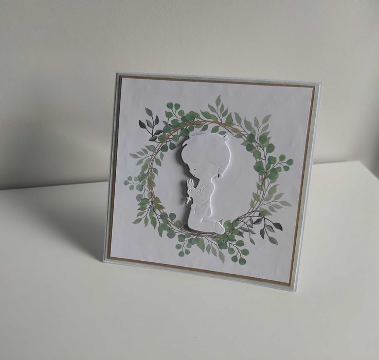 Kartka na Komunię Świętą ręcznie robiona handmade