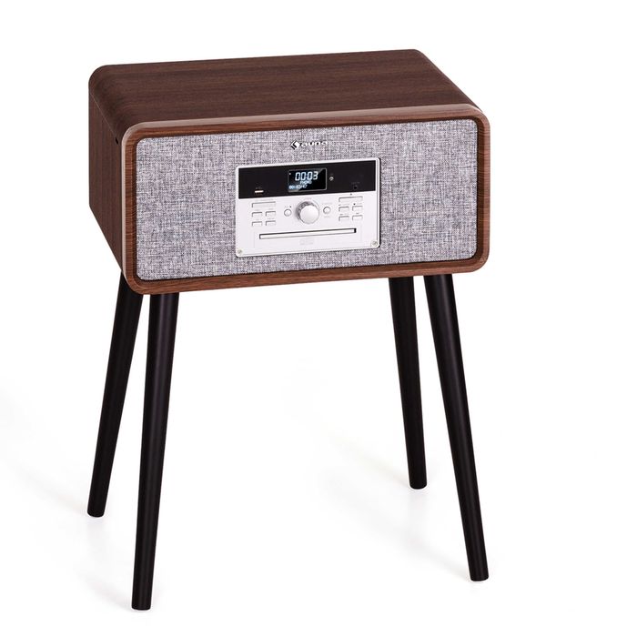 Вініловий програвач на ніжках ретро виниловый проигрыватель AUX/FM/BT/USB/CD Auna