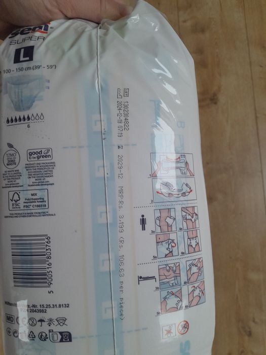 Seni super chłonne pieluchomajtki dla dorosłych rozmiar L Nowe
