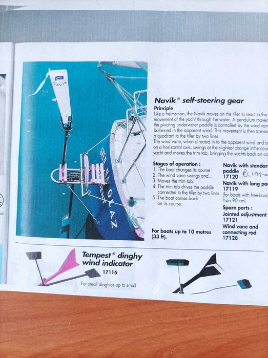 Piloto de vento - Windvane - Navik - Plastimo