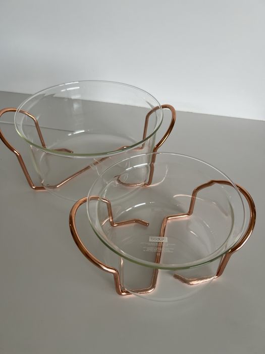 2 taças Bodum asas em cobre
