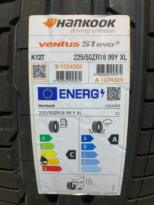 Opony letnie 225/50/18 Hankook Ventus S1 evo 3 K127 XL 99Y 2023r