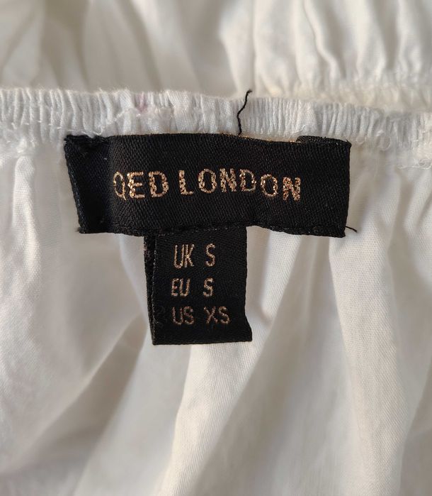 Натуральная блуза прошва вышивка ришелье на рукавах бохо qed london