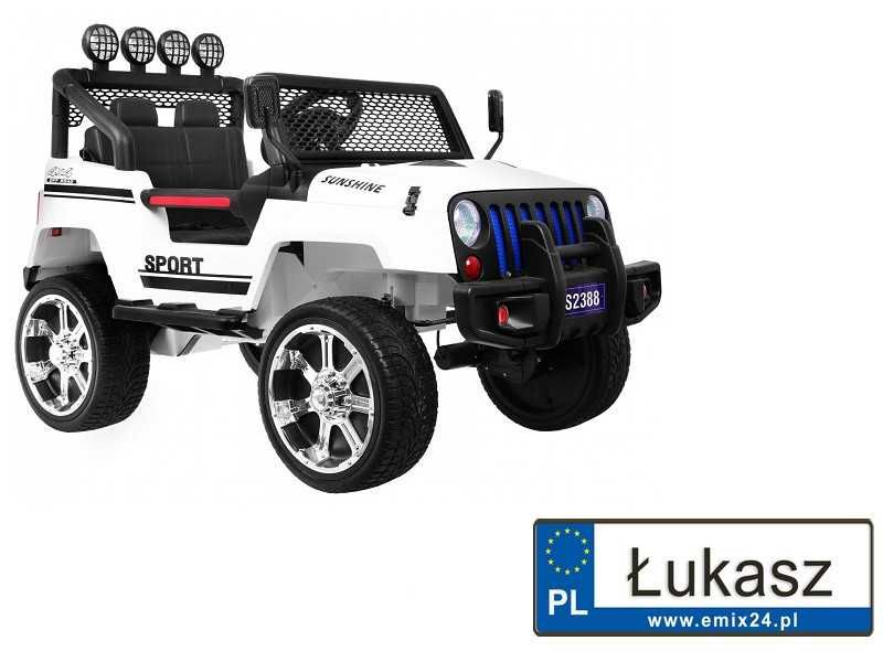 JEEP Raptor DRIFTER na akumulator Napęd 4X4 Biały S2388 Pilot
