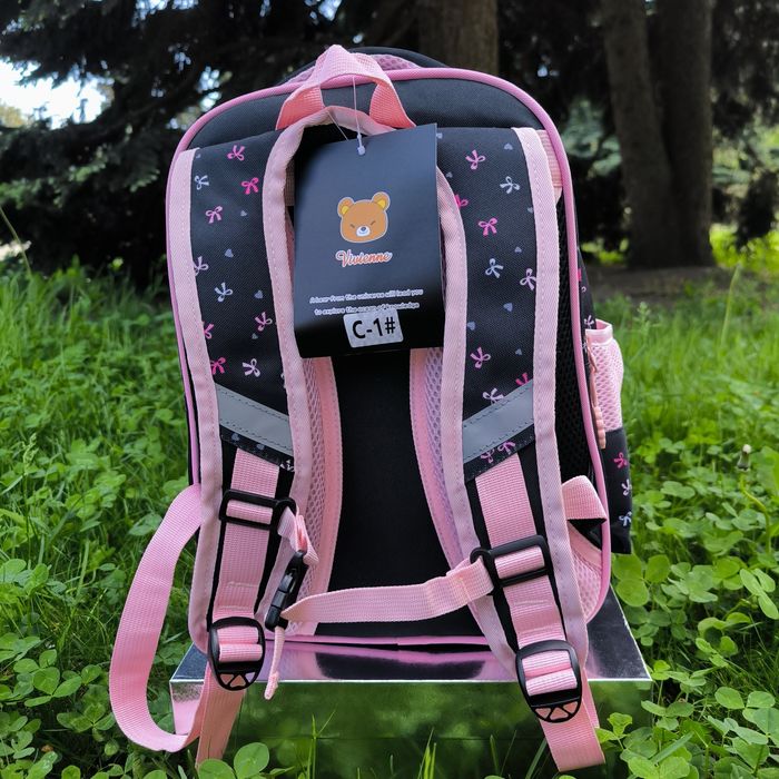 Шкільний рюкзак для дівчинки з ортопедичною спинкою портфель ранець 1 2 3 клас школьный для девочки 1-3 класс с ортопелической спинкой котиком котом