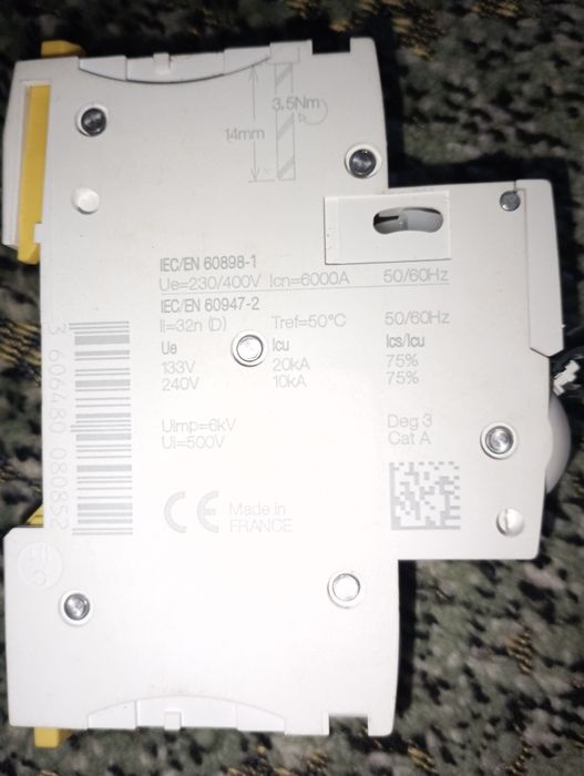 Автомат Schneider Electric GB2CD08 3А, TeSys GB2
