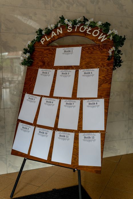 Tablica Plan Stołów+ stojak