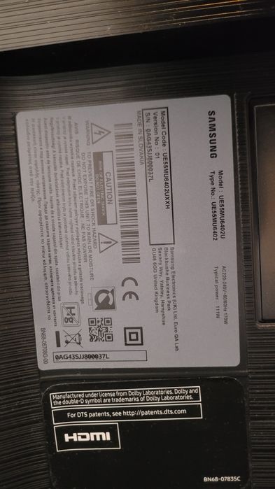 TV Samsung 55 cali
