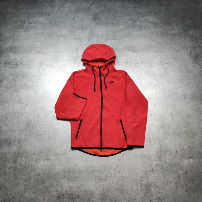 MĘSKA Bluza Rozpinana PREMIUM Nike Tech Fleece Orange Suwak Air Max Pro