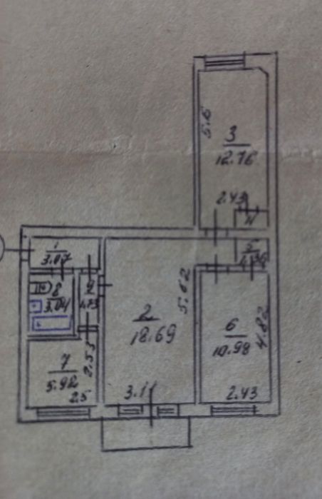 Бюджетний варіант 3х кімнатної квартири на Н. Миколаївки