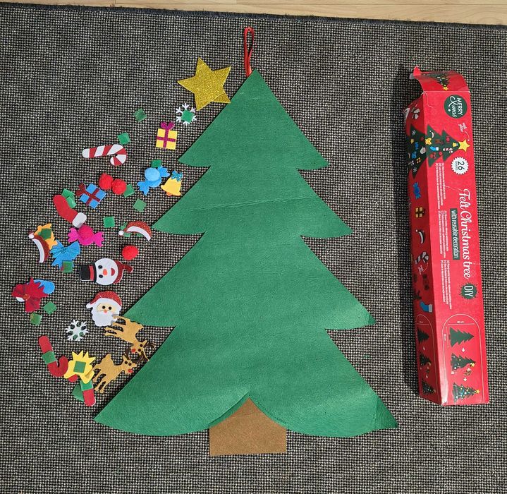 Choinka Z Filcu Z Ozdobami Samoprzylepnymi Kreatywne