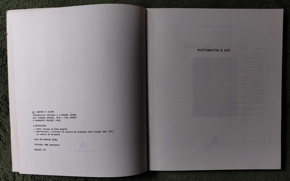 Photomaton & Vox do herberto helder