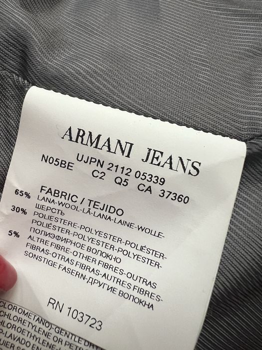 Armani wełniana marynarka damska M 38 żakiet grafit