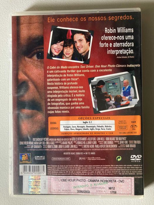 [DVD] Câmara Indiscreta (One Hour Photo)