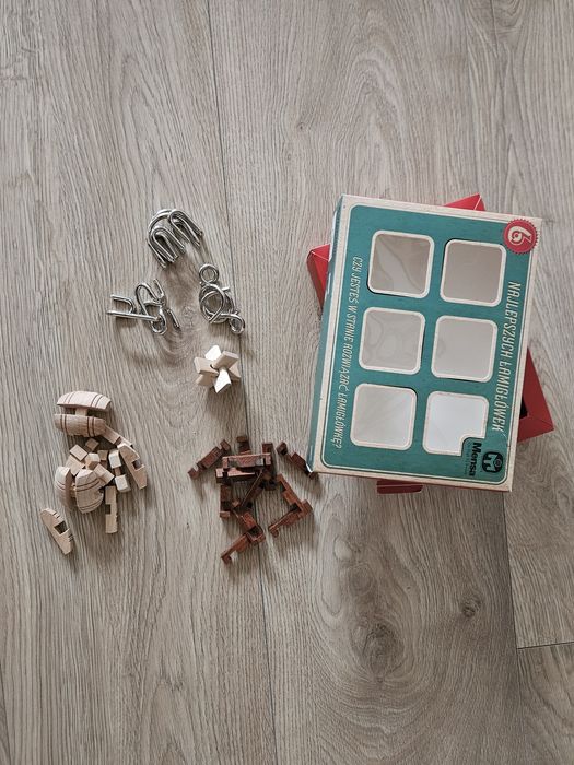 Łamigłówki puzzle  Mensa 6 sztuk (bez odpowiedzi)