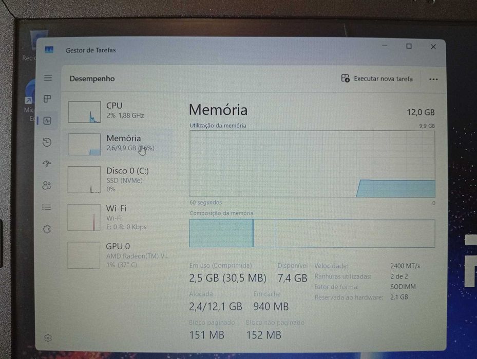 Acer A315 RYZEN 5 3500U + 12GB RAM + SSD