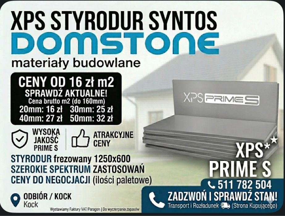 Xps styrodur fundamentowy posadzkowy twardy 300kpa syntos