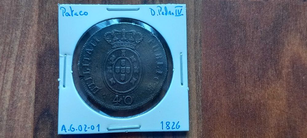Moeda Pataco 1826 D. Pedro IV