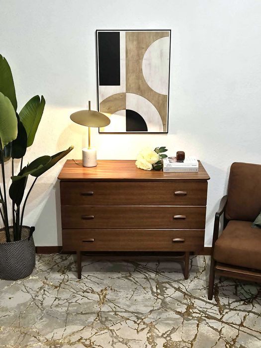 Comoda Olaio Baltico / Mesa de Apoio / Vintage / Anos 60-70 / Movel / Quarto