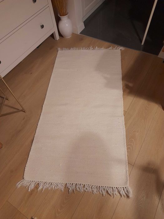 Chodnik tkany biały