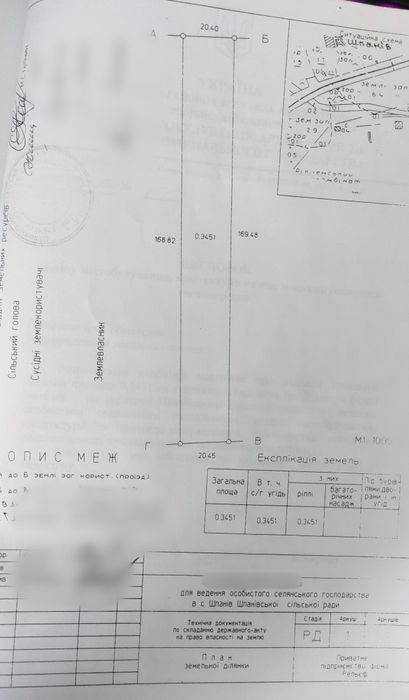 Земельна ділянка с.Шпанів 0.35га