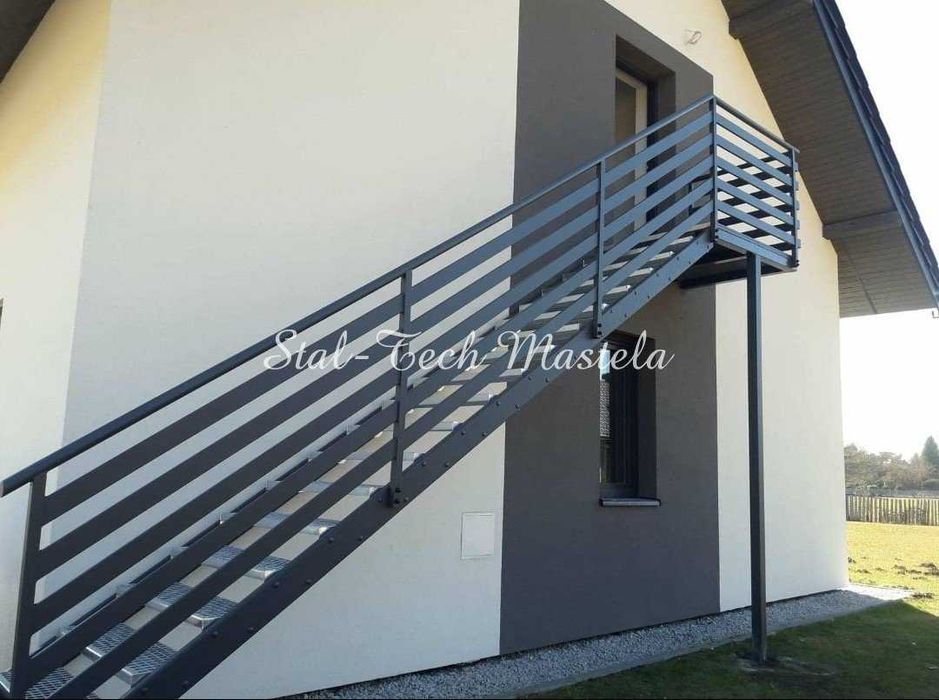 Schody metalowe zewnetrzne