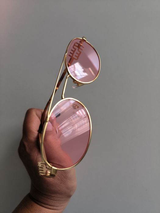 Śliczne różowe okulary Miu Miu super stan