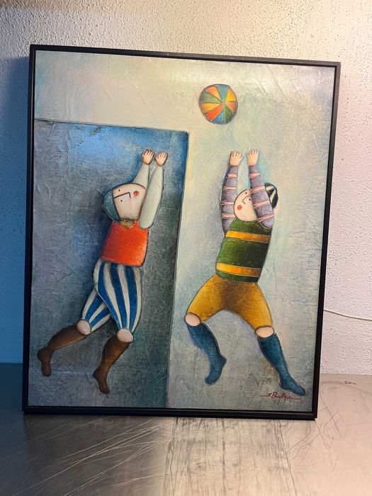 Quadros com Crianças a Jogar com Bola - Coloridos