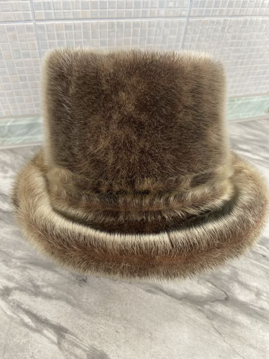 Винтажная мужская шляпа из меха нерпы