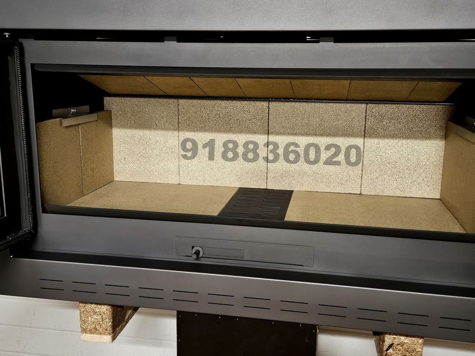 Recuperador Calor Lenha L- 90cm -  Aro 9cm - Com Ventilação - NOVOS