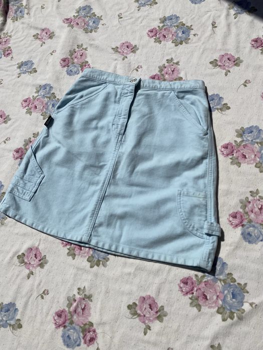 Jasna niebieska błękitna spódniczka krótka XXS 32 XS 34 benetton