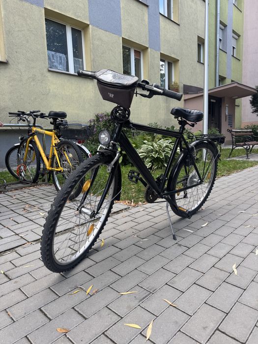 Stylowy ROWER / trekkingowy – przerzutki, dynamo, koszyk + akcesoria
