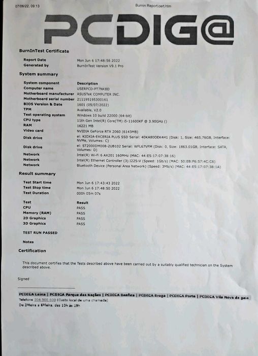 Computador Intel Core i5 32GB RAM