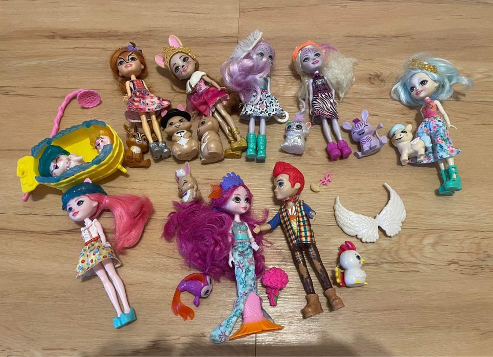 Enchantimals  9 laleczek ze zwierzatkami i akcesoriami kompletne